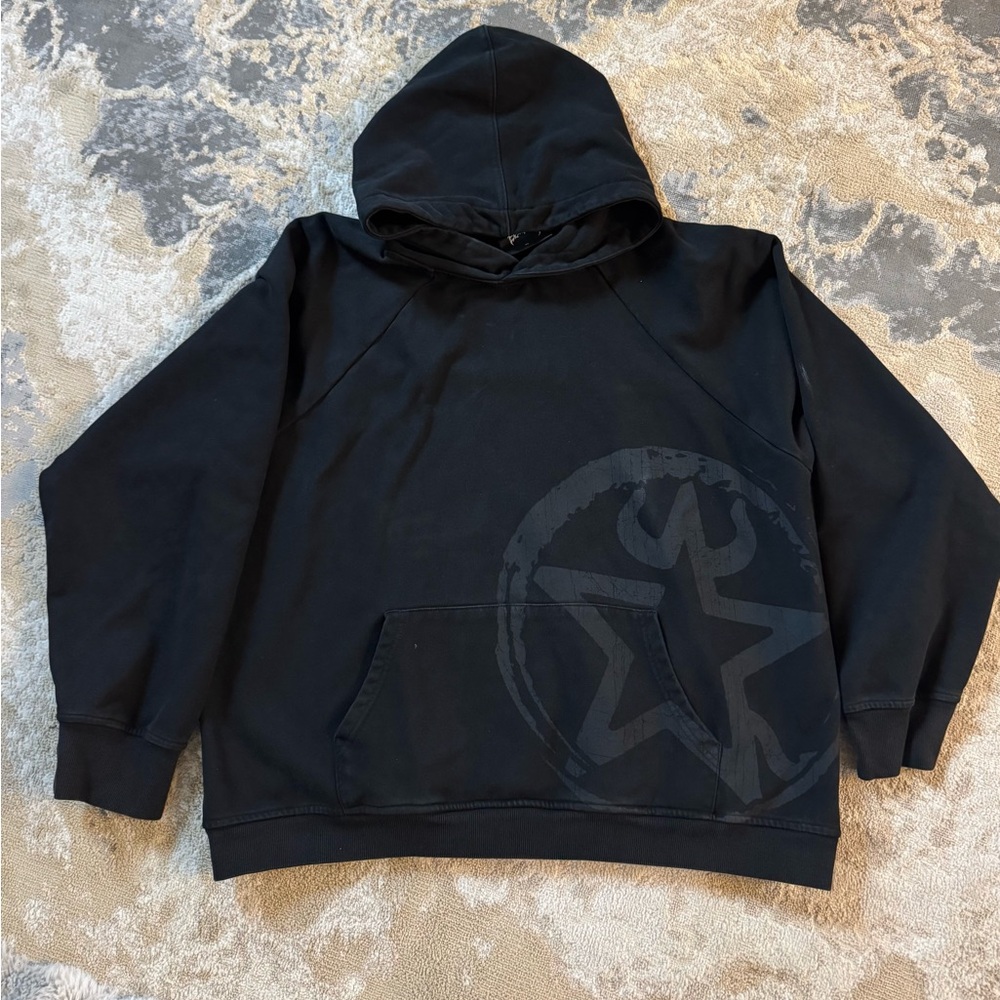 Black Hoodie with Star Design